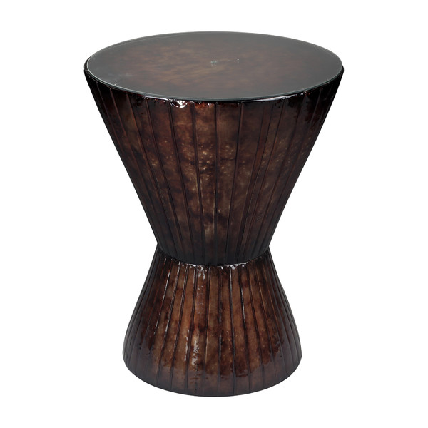 Tomtom inspired double cone end table 