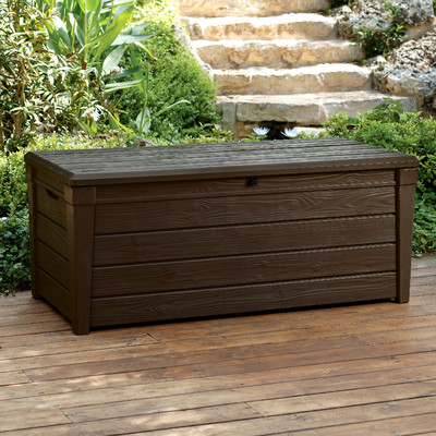  Brightwood 120 Gallon Plastic Deck Box by Keter 