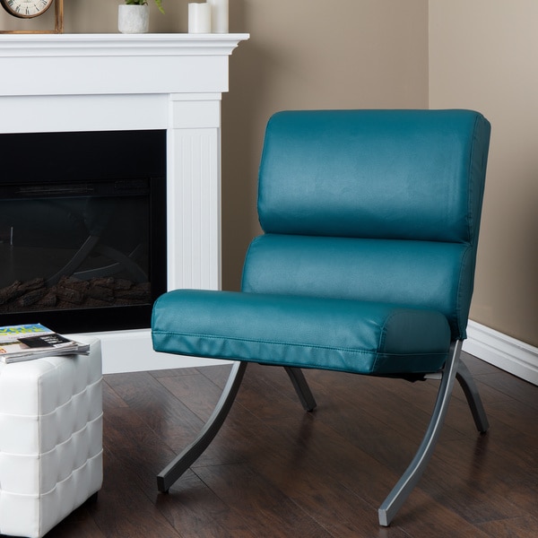 Rialto Teal Bonded Leather Upholstery Chair