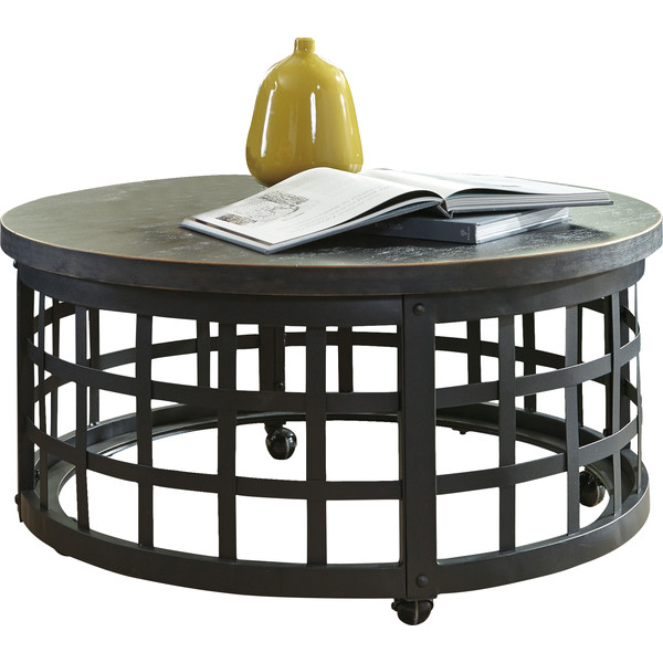 Industrial chic cage-inspired coffee table 