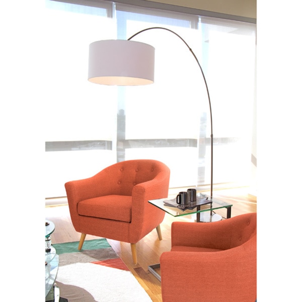Salon Brushed Metal Contemporary Arch Floor Lamp
