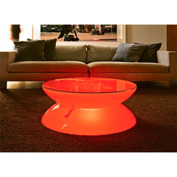 Contempo Lights LED Rechargeable Livorno Table with Color-changing Remote Control