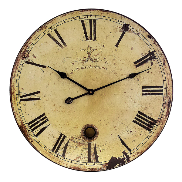 Antique style distressed build wall clock