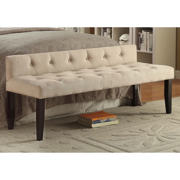 Furniture of America Jazari Modern Linen 64-inch Accent Bench