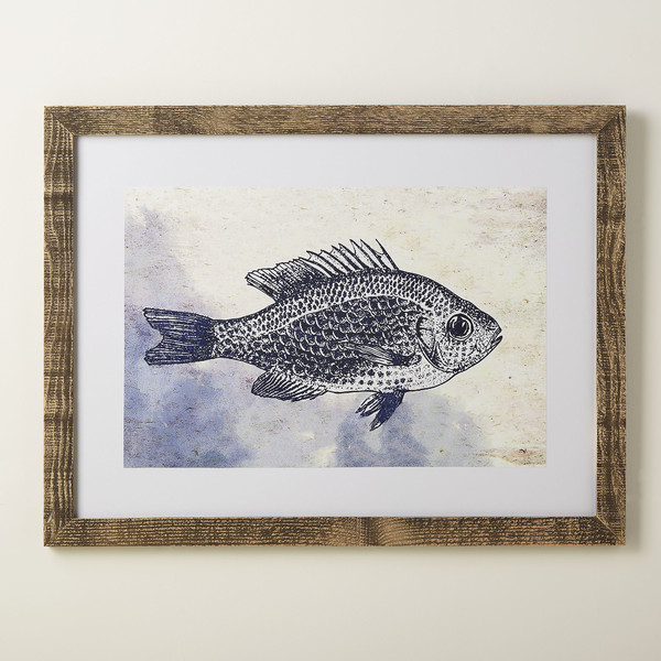 Fish Deep Blue Framed Print