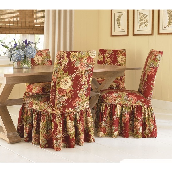 Sure Fit Waverly Ballad Bouquet Dining Room Chair Slipcover