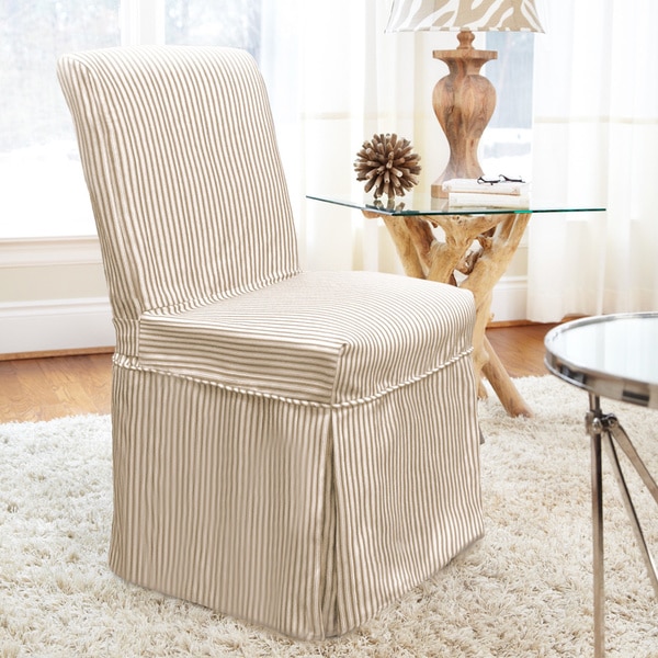 CoverWorks Monroe Relaxed Fit Long Dining Chair Slipcover (Set of 4)