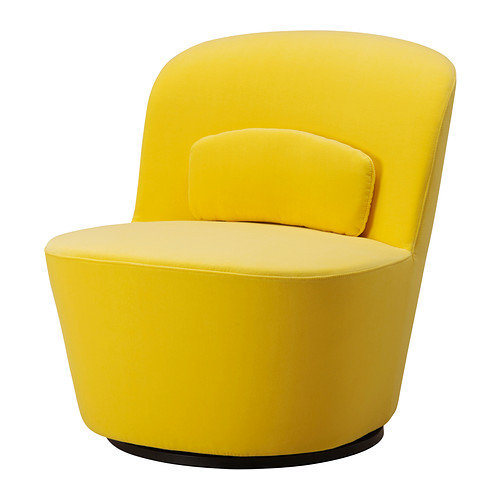 Stockholm bright yellow swivel easy chair