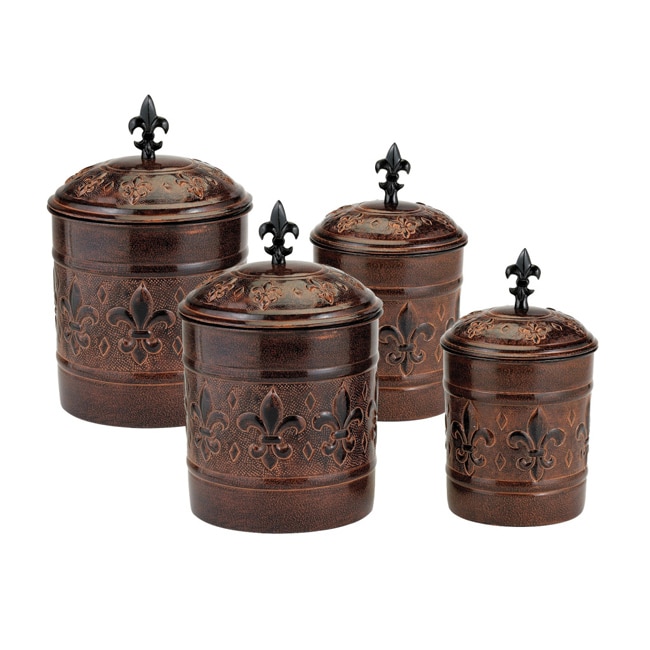 Versailles Antique Copper Canisters (Set of 4)