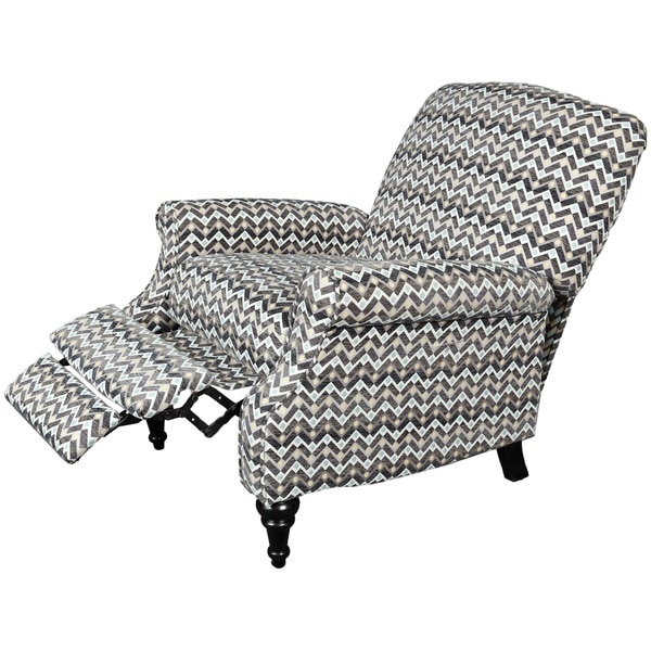 Porter Noelle Contemporary Zigzag Woven Fabric Pushback Reclining Chair
