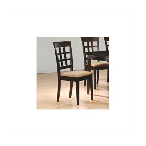Dining Chairs, Cappuccino Wood Finish, Set of 2