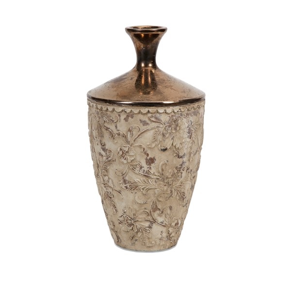 Tall Bronze Top Vase