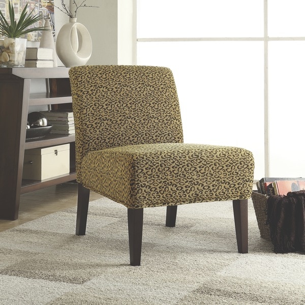  Leopard Chenille Accent Chair