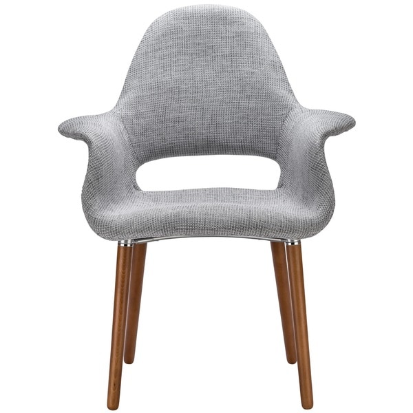 Edgemod The Barclay Light Grey Organic Style Dining Arm Chair