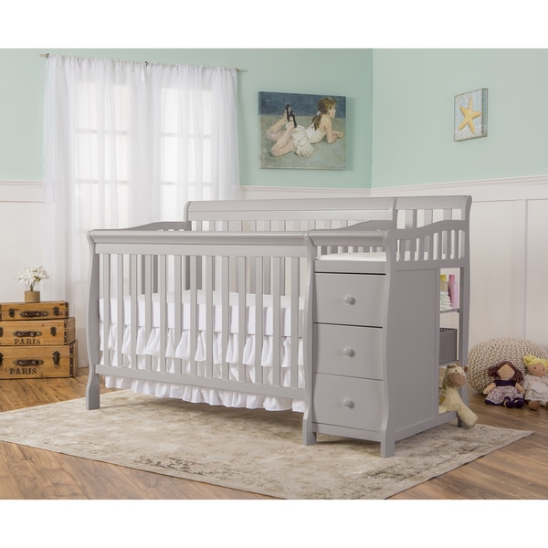 Dream on Me Brody Wood 5-in-1 Convertible Crib with Changer