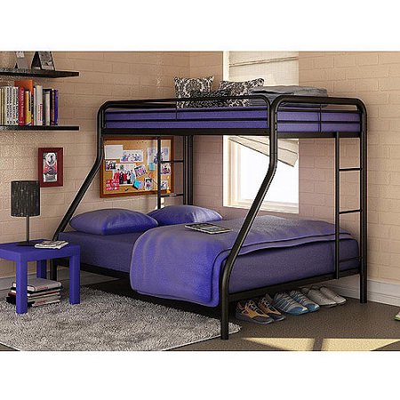 Dorel Twin-Over-Full Metal Bunk Bed, Multiple Colors, Durable Frame