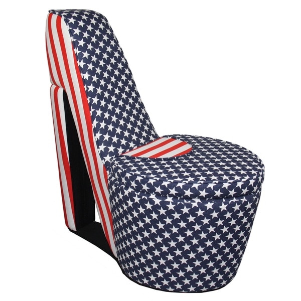 American Flag High Heels Storage Chair