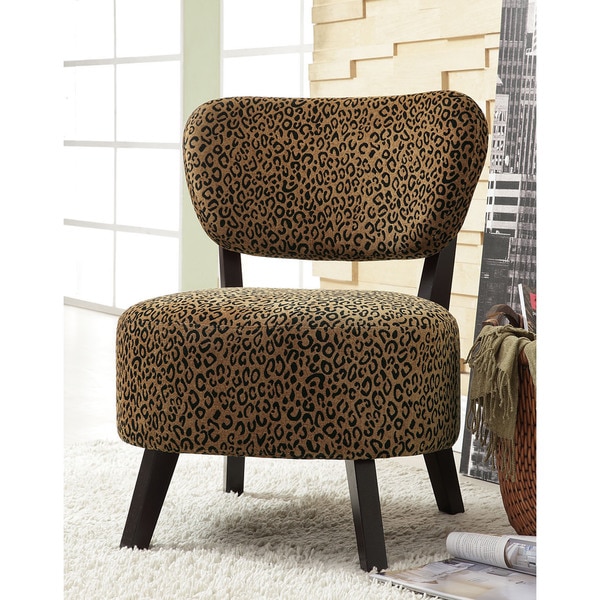 Best Master Furniture Leopard Print Accent Chair