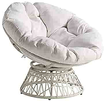 Bone white sunbleached wicker chair