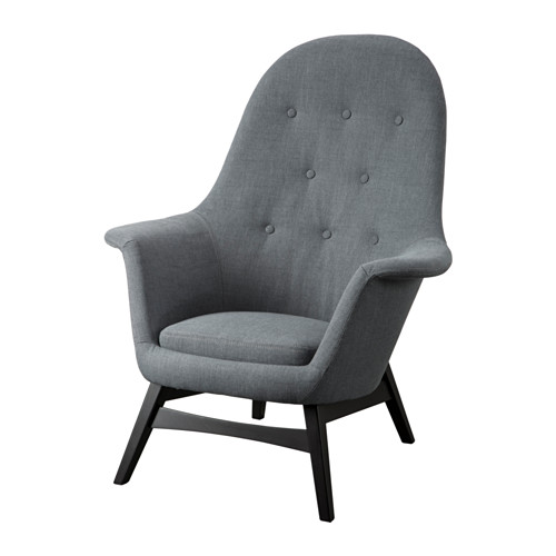 Benarp arthropod-inspired high back grey armchair