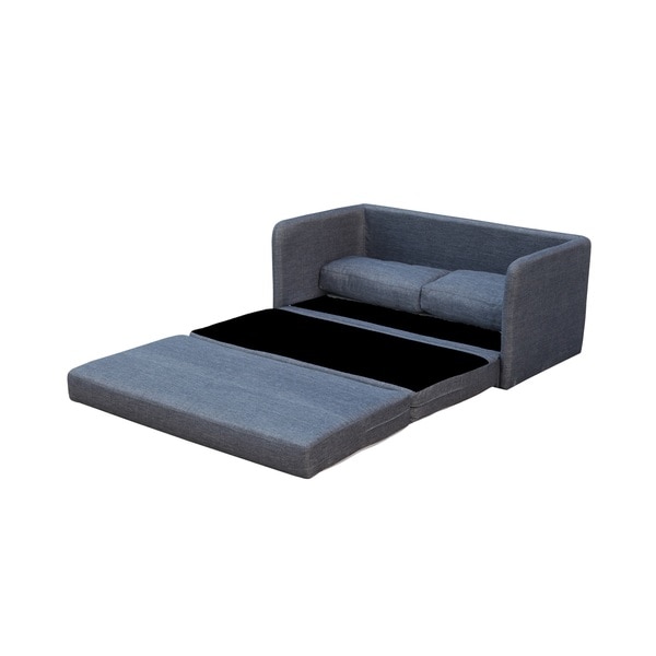 Phillip Dark Grey Loveseat with Pullout Bed