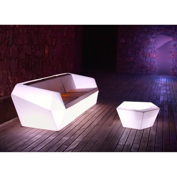 Chantel 2-Piece Color Changing LED Sofa and Table Set