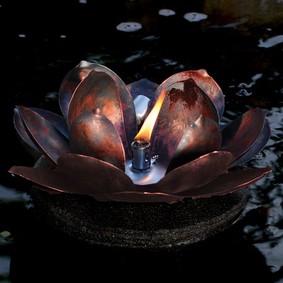 Metal Floating Lotus Torch