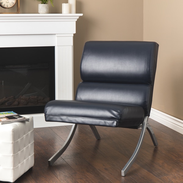 Rialto Navy Bonded Leather Chair