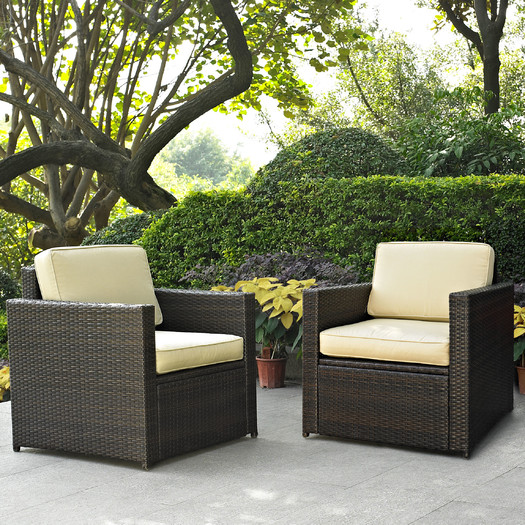 Queenstown Deep Outdoor Seating Group with Offwhite Cushions by Beachcrest Home