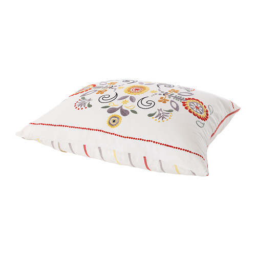 Ã…KERKULLA , white, multicolor Embroidered Cushion