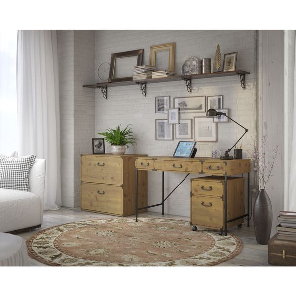 2-drawer Mobile Pedestal, and Lateral File Cabinet