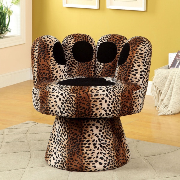 Furniture of America Feline Paw-inspired Swivel Accent Chair