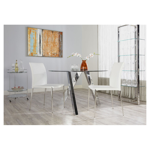 Fridrika Dining Table with Glass Top by Eurostyle