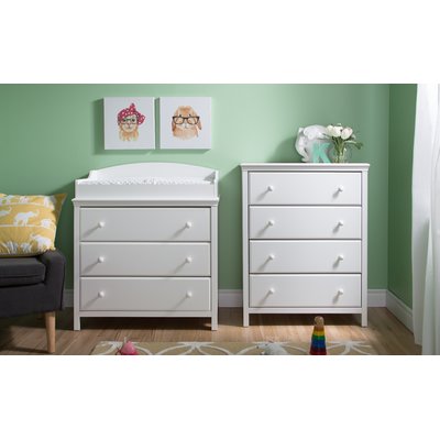 Cotton Candy Changing Table with 4 Drawer Chest