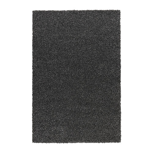 ALHED high pile rug in deep slate grey