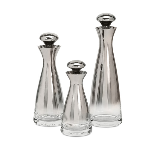 3 Piece Brightly Glass Bottle with Stopper Set 