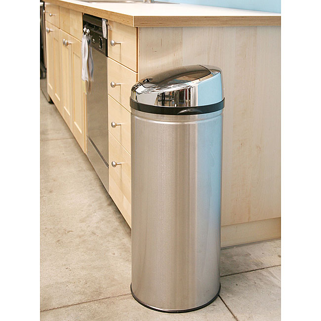 iTouchless 13-gallon Steel Touchless Trash Can