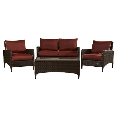 Boller 4 Piece Deep Seating Group with Cushion