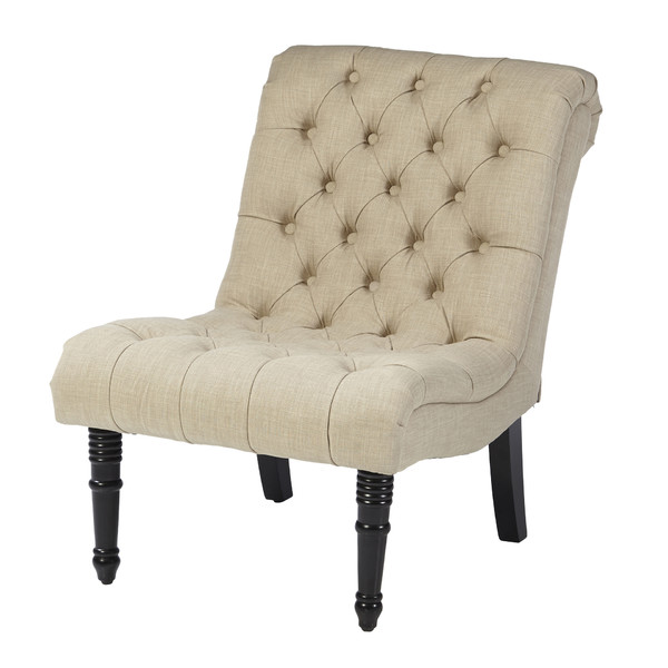 Eton accent tufted curved chair