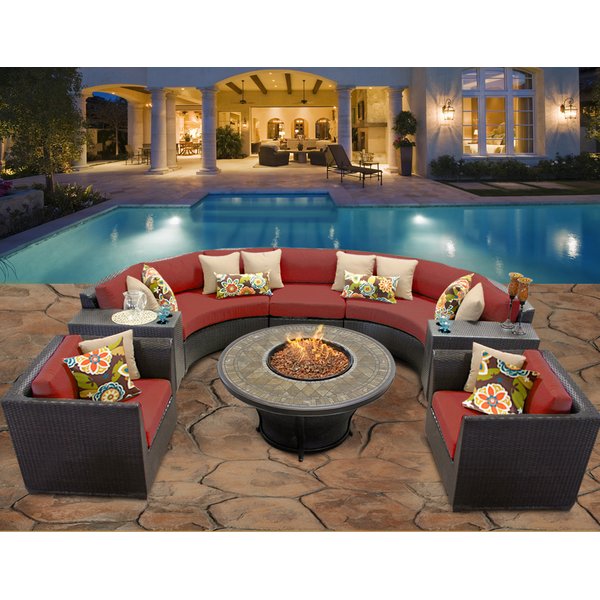 Shane 8-Piece Fire Pit Seating Group