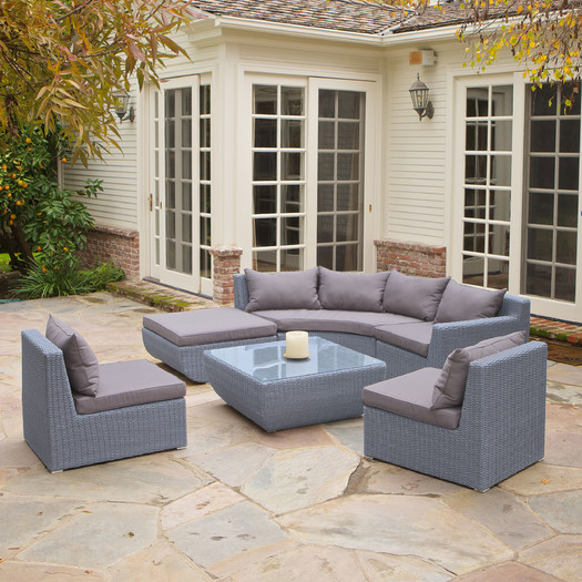 6-Piece Trabuco Outdoor Seating Group in Grey by Home Loft Concepts