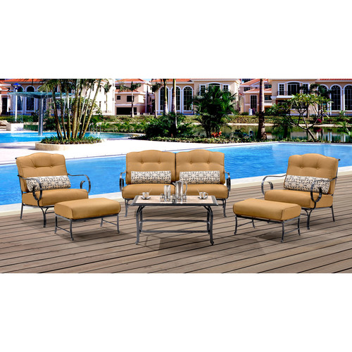 Oceana 6 Piece Deep Seating Group with Cushions by Hanover