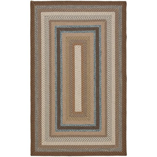 Safavieh Hand-woven Country Living Reversible Brown Braided Rug (5' x 8')