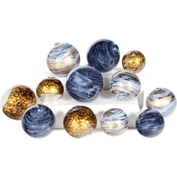 Hand Blown Glass Spheres (Set of 12)