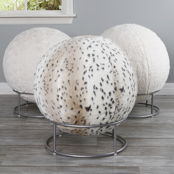  Faux Fur 65cm Yoga Ball Chair