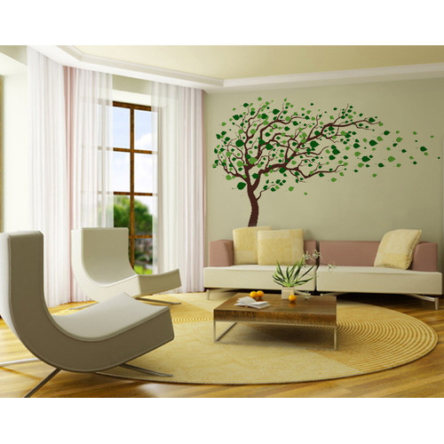 Tree Blowing in The Wind Wall Decal