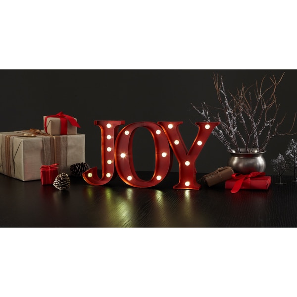 Apothecary & Company 9-inch Metal JOY LED Marquee Sign