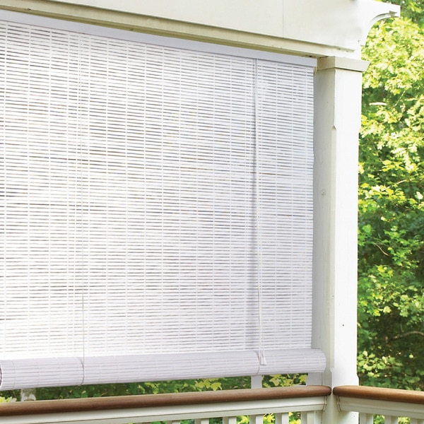 Lewis Hyman White Indoor/Outdoor 1/4 inch Rollup Blind