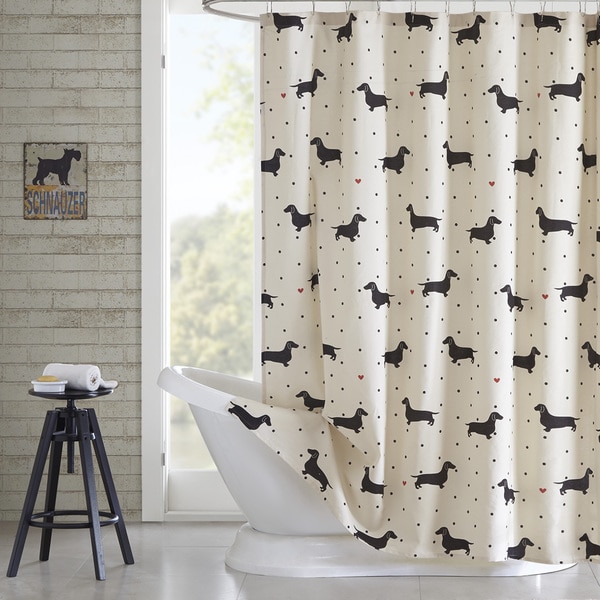 HipStyle Hannah Cotton Printed Shower Curtain