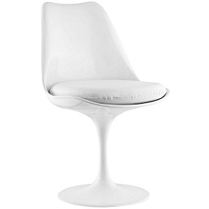Lippa Dining Vinyl Side Chair, White